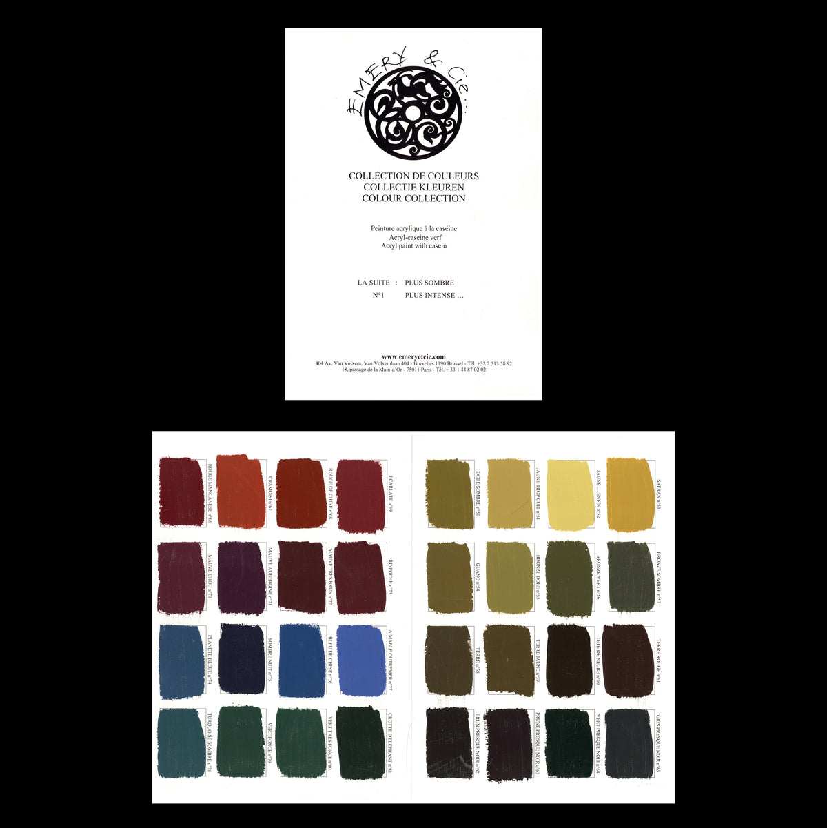 diptych color chart (2 pages) 32 colors 